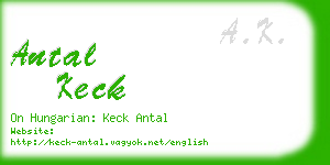 antal keck business card